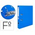 Archivador de palanca liderpapel folio documenta forrado pvc con rado lomo 52 mm azul compresor metalico