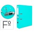 Archivador de palanca liderpapel folio documenta forrado pvc con rado lomo 75 mm verde claro compresor