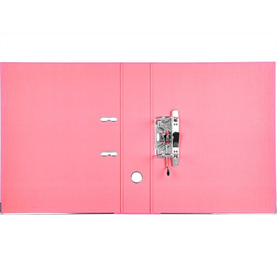 Archivador de palanca liderpapel folio documenta forrado pvc con rado lomo 75 mm rosa compresor metalico