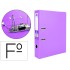 Archivador de palanca liderpapel folio documenta forrado pvc con rado lomo 75 mm lila compresor metalico