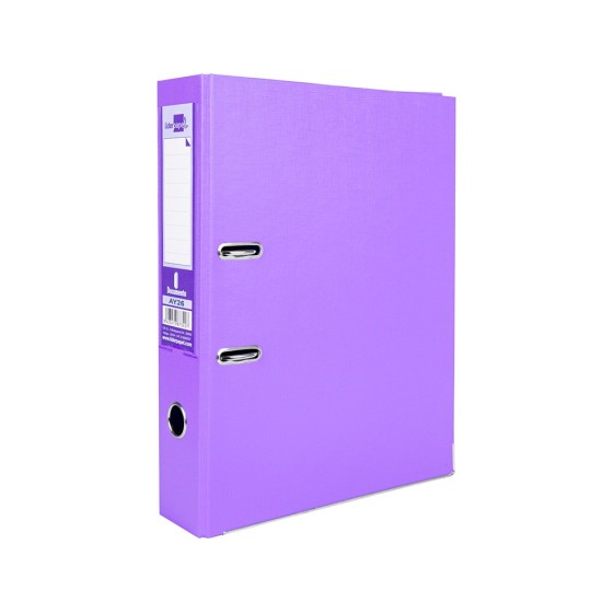 Archivador de palanca liderpapel folio documenta forrado pvc con rado lomo 75 mm lila compresor metalico