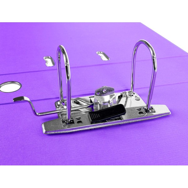 Archivador de palanca liderpapel folio documenta forrado pvc con rado lomo 75 mm lila compresor metalico