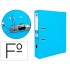 Archivador de palanca liderpapel folio documenta forrado pvc con rado lomo 75 mm celeste compresor metalico