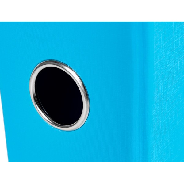 Archivador de palanca liderpapel folio documenta forrado pvc con rado lomo 75 mm celeste compresor metalico