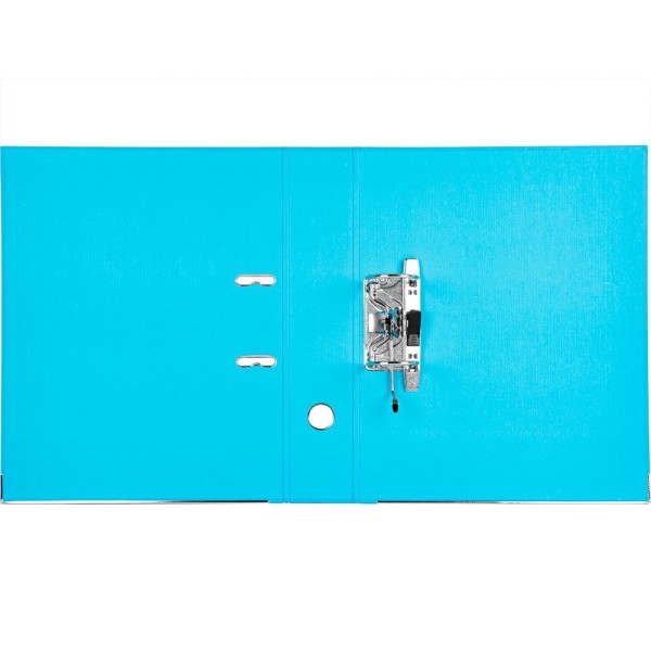 Archivador de palanca liderpapel folio documenta forrado pvc con rado lomo 75 mm celeste compresor metalico