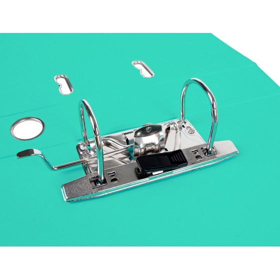 Archivador de palanca liderpapel a4 documenta forrado pvc con rado lomo 52 mm verde claro compresor