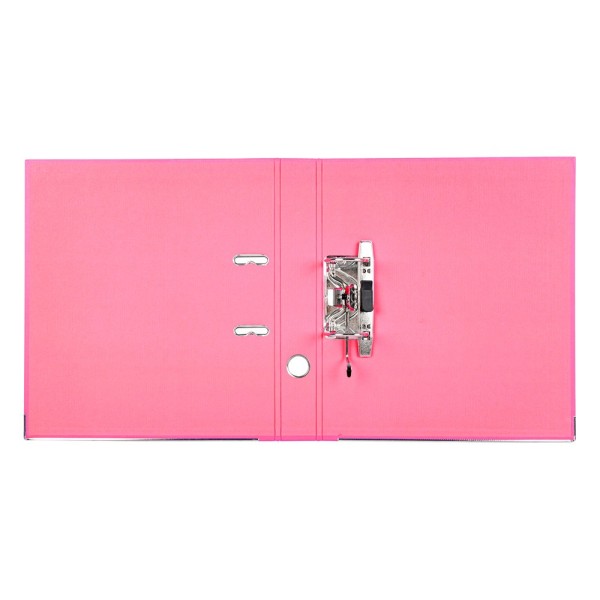Archivador de palanca liderpapel a4 documenta forrado pvc con rado lomo 52 mm rosa compresor metalico