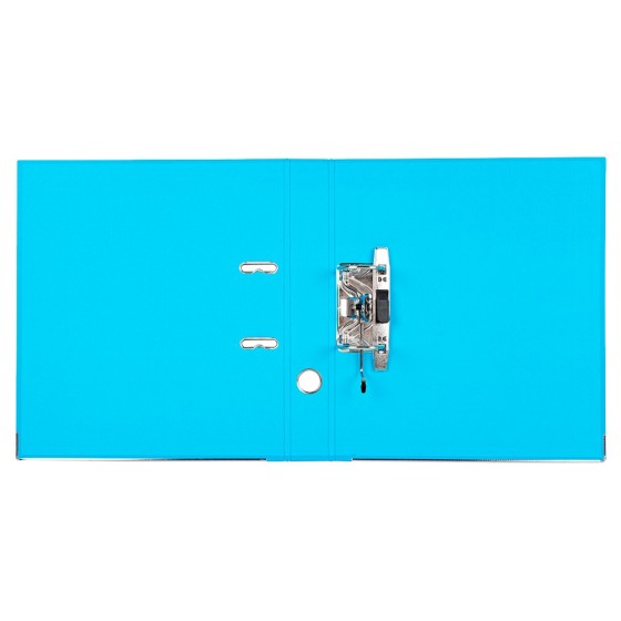 Archivador de palanca liderpapel a4 documenta forrado pvc con rado lomo 52 mm celeste compresor metalico