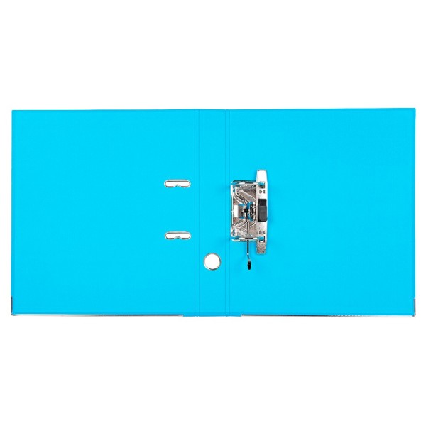 Archivador de palanca liderpapel a4 documenta forrado pvc con rado lomo 52 mm celeste compresor metalico