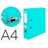 Archivador de palanca liderpapel a4 documenta forrado pvc con rado lomo 75 mm verde claro compresor