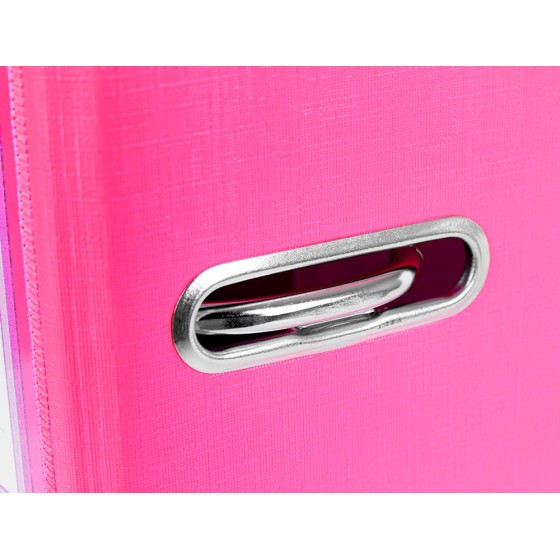 Archivador de palanca liderpapel a4 documenta forrado pvc con rado lomo 75 mm rosa compresor metalico