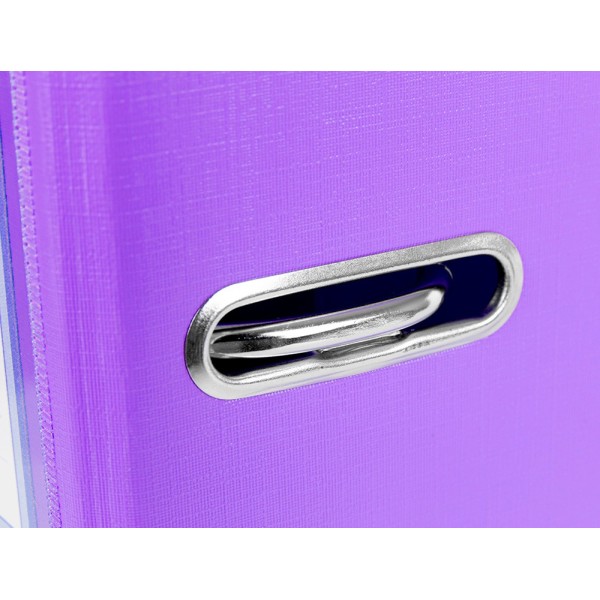 Archivador de palanca liderpapel a4 documenta forrado pvc con rado lomo 75 mm lila compresor metalico