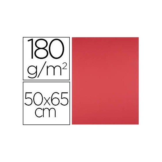 Cartulina liderpapel 50x65 cm 180g/m2 rojo paquete de 25