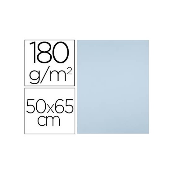 Cartulina liderpapel 50x65 cm 180g/m2 azul paquete de 25