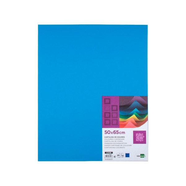 Cartulina liderpapel 50x65 cm 180g/m2 turquesa paquete de 25