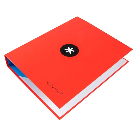 Carpeta 4 anillas 40 mm mixtas liderpapel antartik a4 forrada color rojo