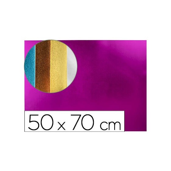 Goma eva liderpapel 50x70 cm espesor 2 mm metalizada rosa