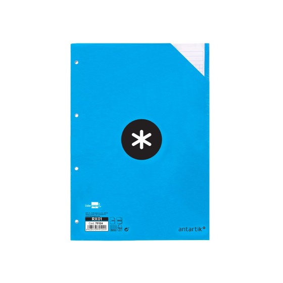 Recambio liderpapel a4 100 hojas 100g/m2 cuadro 5 mm 4 taladros bandas de 5 colores antartik