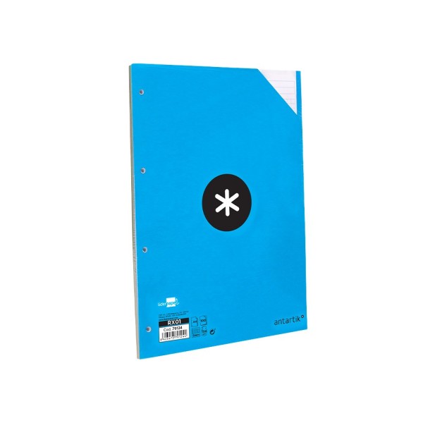 Recambio liderpapel a4 100 hojas 100g/m2 cuadro 5 mm 4 taladros bandas de 5 colores antartik