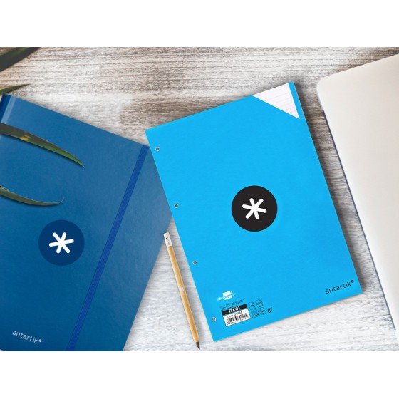 Recambio liderpapel a4 100 hojas 100g/m2 cuadro 5 mm 4 taladros bandas de 5 colores antartik