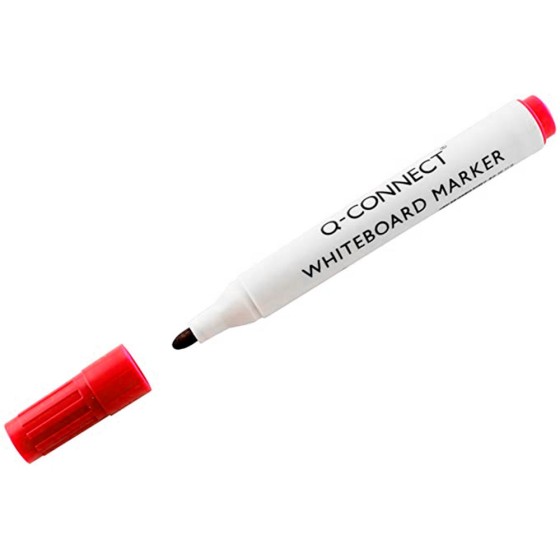 Rotulador q-connect pizarra blanca color rojo punta redonda 3.0 mm
