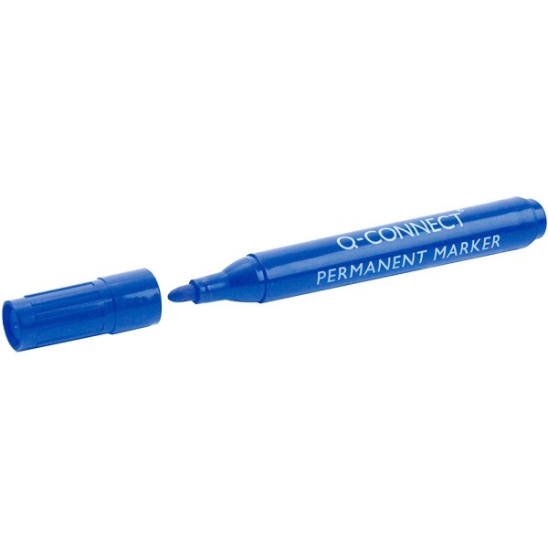 Rotulador q-connect marcador permanente azul punta redonda 3.0 mm