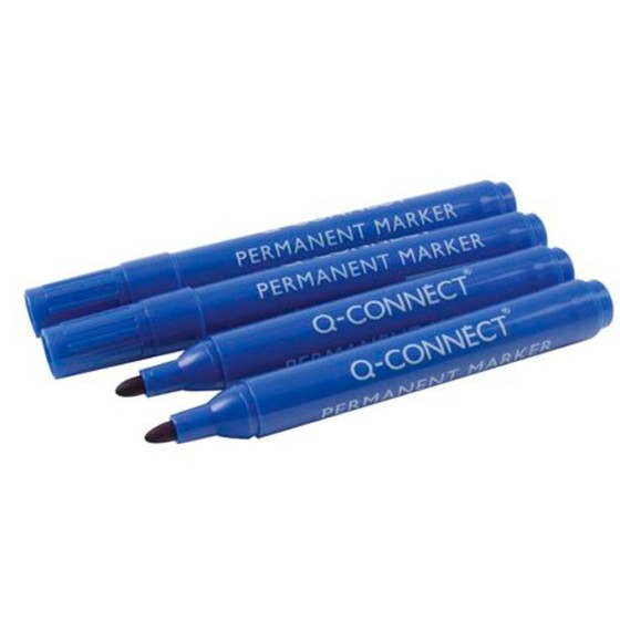 Rotulador q-connect marcador permanente azul punta redonda 3.0 mm