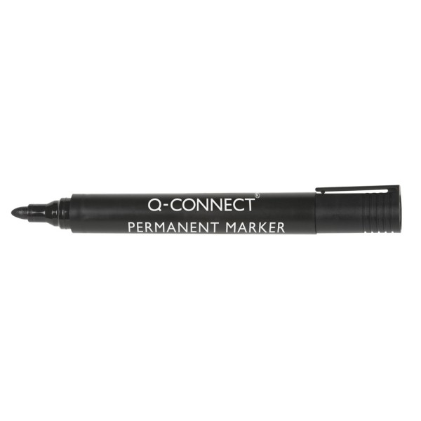 Rotulador q-connect marcador permanente negro punta redonda 3.0 mm