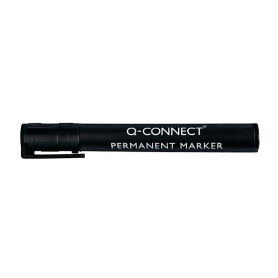 Rotulador q-connect marcador permanente negro punta redonda 3.0 mm
