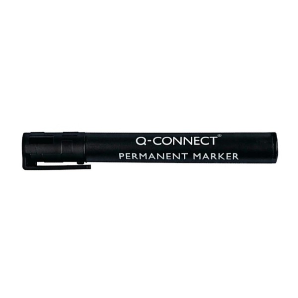 Rotulador q-connect marcador permanente negro punta redonda 3.0 mm