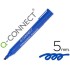 Rotulador q-connect marcador permanente azul punta biselada 5.0 mm