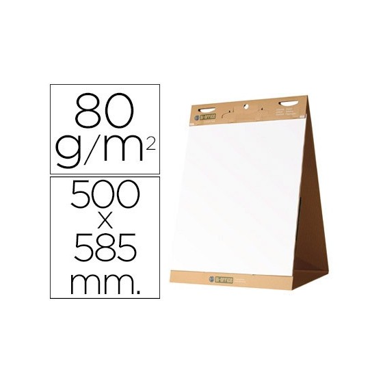 Bloc congreso bi-office liso autoadhesivo sobremesa 500 x 585 mm papel de 80g/m