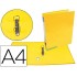 Carpeta de 2 anillas 25 mm mixtas liderpapel a4 forrado color system con ollao y tarjetero amarillo