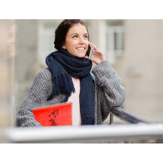 Carpeta liderpapel escaparate con espiral 20 fundas polipropileno din a5 roja