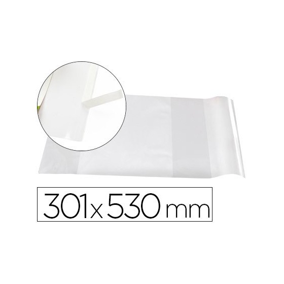 Forralibro liderpapel nº30 con solapa ajustable adhesivo 301 x 530 mm