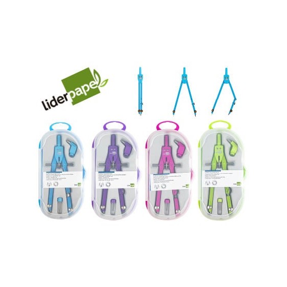 Compas liderpapel micrometrico con adaptador color