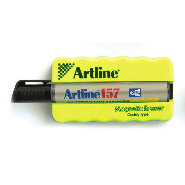 Borrador artline pizarra blanca magnetico con rotulador ek-157 negro