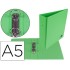 Carpeta de 2 anillas 40 mm redondas liderpapel a5 carton forrado pvc verde