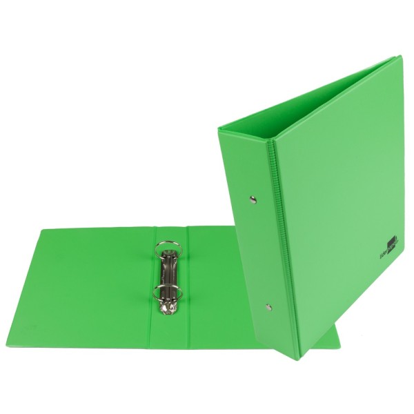 Carpeta de 2 anillas 40 mm redondas liderpapel a5 carton forrado pvc verde
