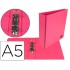Carpeta de 2 anillas 40 mm redondas liderpapel a5 carton forrado pvc fucsia