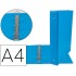Carpeta de 4 anillas 40 mm mixtas liderpapel a4 carton forrado pvc azul