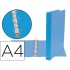 Carpeta de 4 anillas 25 mm mixtas liderpapel a4 carton forrado pvc azul