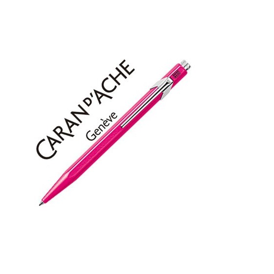 Boligrafo caran d'ache 849 fluo rosa punta media