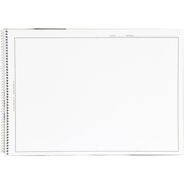 Bloc dibujo liderpapel lineal espiral 230x325mm 20 hojas 180 g/m2 con recuadro perforado