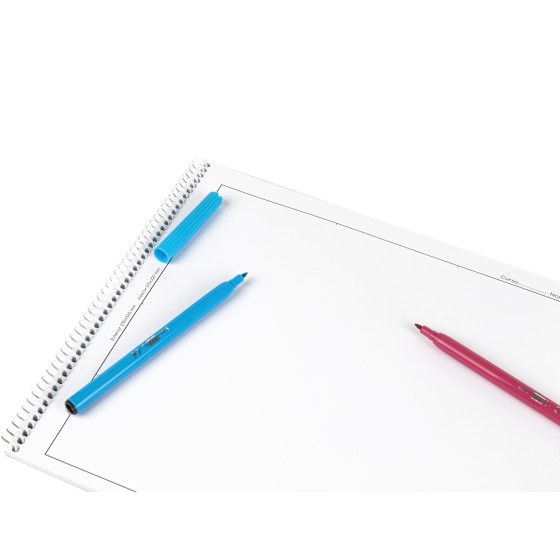 Bloc dibujo liderpapel lineal espiral 230x325mm 20 hojas 180 g/m2 con recuadro perforado