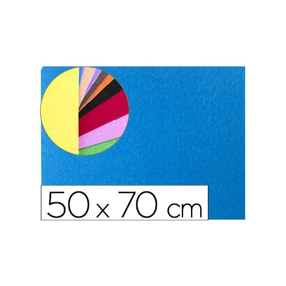 Goma eva liderpapel 50x70cm 60g/m2 espesor 2mm textura toalla azul