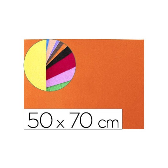 Goma eva liderpapel 50x70cm 60g/m2 espesor 2mm textura toalla naranja