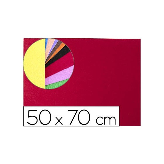 Goma eva liderpapel 50x70cm 60g/m2 espesor 2mm textura toalla rojo