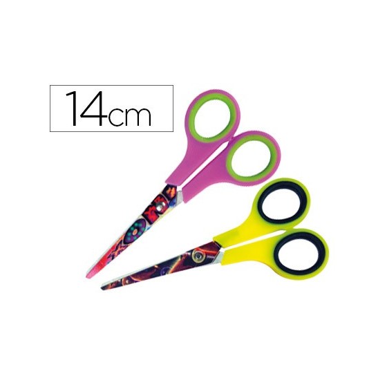 Tijera escolar liderpapel hip hop 14 cm unidad