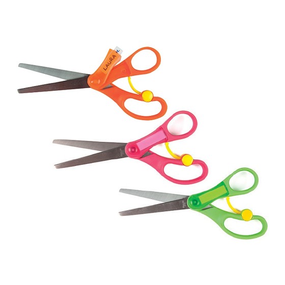 Tijera escolar liderpapel 15 cm con resorte para facilitar el corte unidad